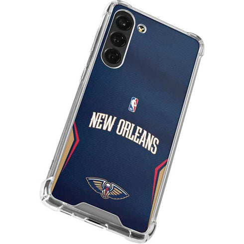 NBA New Orleans Pelicans Jersey Galaxy S24 FE Clear Case